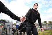 27 April 2024; Jarlath Óg Burns of Armagh arrives for the Ulster GAA Football Senior Championship semi-final match between Down and Armagh at St Tiernach's Park in Clones, Monaghan. Photo by Stephen McCarthy/Sportsfile
