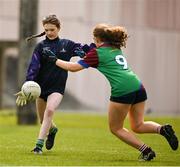 27 April 2024; Action from the game between Goldsmiths LGFA club in Westmeath and Dohenys LGFA club in Dunmanway, Cork during the 2024 ZuCar Gaelic4Teens Festival Day at Faithful Fields Offaly GAA Centre of Excellence in Kilcormac, Offaly. Photo by Brendan Moran/Sportsfile