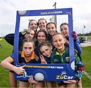 27 April 2024; Participants during the 2024 ZuCar Gaelic4Teens Festival Day at Faithful Fields Offaly GAA Centre of Excellence in Kilcormac, Offaly. Photo by Brendan Moran/Sportsfile
