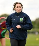 27 April 2024; LGFA Gaelic4Teens ambassador Sinéad Delahunty during the 2024 ZuCar Gaelic4Teens Festival Day at Faithful Fields Offaly GAA Centre of Excellence in Kilcormac, Offaly. Photo by Brendan Moran/Sportsfile
