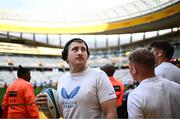 27 April 2024; John McKee of Leinster inspects the stadium before the United Rugby Championship match between DHL Stormers and Leinster at the DHL Stadium in Cape Town, South Africa. Photo by Harry Murphy/Sportsfile