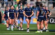 27 April 2024; Scotland players, including Emma Orr, centre, react after their defeat in the Women's Six Nations Rugby Championship match between Ireland and Scotland at the Kingspan Stadium in Belfast. Photo by Ben McShane/Sportsfile