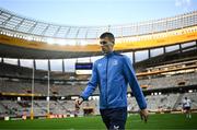 27 April 2024; Sam Prendergast of Leinster walks the pitch before the United Rugby Championship match between DHL Stormers and Leinster at the DHL Stadium in Cape Town, South Africa. Photo by Harry Murphy/Sportsfile