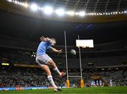 27 April 2024; Sam Prendergast of Leinster warms up before the United Rugby Championship match between DHL Stormers and Leinster at the DHL Stadium in Cape Town, South Africa. Photo by Harry Murphy/Sportsfile