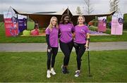 27 April 2024; Pictured are, from left, Vhi Women’s Mini Marathon ambassadors Nathalie Lennon, Katja Mia and Nikki Bradley at the Marlay parkrun in Dublin where Vhi hosted a special Wellness event ahead of the Vhi Women’s Mini Marathon. Vhi Women’s Mini Marathon ambassadors Nathalie Lennon, Nikki Bradley and Katja Mia were in attendance, along with Vhi ambassador and Olympian David Gillick. Vhi are calling on women around Ireland to attend their local parkrun as part of their training for the Vhi Women’s Mini Marathon on the 2nd of June 2024. Enter now at www.vhiwomensminimarathon.com Photo by Seb Daly/Sportsfile