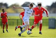 27 April 2024; Action from UCD AFC against Shelbourne during the EA SPORTS LOI Academy MU15 development weekend at FAI Headquarters in Abbotstown, Dublin. Photo by Seb Daly/Sportsfile