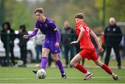 27 April 2024; Action from Wexford in action against Shelbourne during the EA SPORTS LOI Academy MU15 development weekend at FAI Headquarters in Abbotstown, Dublin. Photo by Seb Daly/Sportsfile
