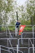 27 April 2024; A Carlow supporter before the Leinster GAA Hurling Senior Championship Round 2 match between Carlow and Dublin at Netwatch Cullen Park in Carlow. Photo by Piaras Ó Mídheach/Sportsfile