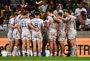 27 April 2024; Leinster players huddle during the United Rugby Championship match between DHL Stormers and Leinster at the DHL Stadium in Cape Town, South Africa. Photo by Harry Murphy/Sportsfile