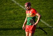 27 April 2024; Jack McCullagh of Carlow during the Leinster GAA Hurling Senior Championship Round 2 match between Carlow and Dublin at Netwatch Cullen Park in Carlow. Photo by Piaras Ó Mídheach/Sportsfile