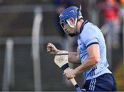 27 April 2024; Eoghan O'Donnell of Dublin celebrates a goal by team-mate Fergal Whitely during the Leinster GAA Hurling Senior Championship Round 2 match between Carlow and Dublin at Netwatch Cullen Park in Carlow. Photo by Piaras Ó Mídheach/Sportsfile