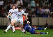 27 April 2024; Charlie Tector of Leinster is tackled by Damian Willemse of DHL Stormers during the United Rugby Championship match between DHL Stormers and Leinster at the DHL Stadium in Cape Town, South Africa. Photo by Harry Murphy/Sportsfile