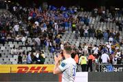 27 April 2024; Rob Russell of Leinster applauds supporters after his side's defeat in during the United Rugby Championship match between DHL Stormers and Leinster at the DHL Stadium in Cape Town, South Africa. Photo by Harry Murphy/Sportsfile