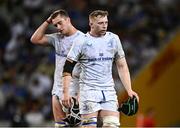 27 April 2024; Martin Moloney and Brian Deeny of Leinster after their side's defeat in the United Rugby Championship match between DHL Stormers and Leinster at the DHL Stadium in Cape Town, South Africa. Photo by Harry Murphy/Sportsfile