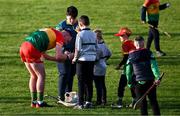 27 April 2024; Kevin McDonald of Carlow signs autographs for supporters after his side's defeat in the Leinster GAA Hurling Senior Championship Round 2 match between Carlow and Dublin at Netwatch Cullen Park in Carlow. Photo by Piaras Ó Mídheach/Sportsfile