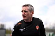 27 April 2024; Armagh manager Kieran McGeeney arrives for the Ulster GAA Football Senior Championship semi-final match between Down and Armagh at St Tiernach's Park in Clones, Monaghan. Photo by Stephen McCarthy/Sportsfile