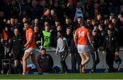 27 April 2024; Down manager Conor Laverty appeals during the Ulster GAA Football Senior Championship semi-final match between Down and Armagh at St Tiernach's Park in Clones, Monaghan. Photo by Stephen McCarthy/Sportsfile