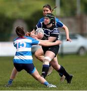 28 April 2024; Emma Walsh of Wexford RFC in action against Vivienne Harris during the Leinster Girls U18 semi-final match between Athy RFC and Wexford RFC at Athy RFC in Kildare. Photo by Michael P Ryan/Sportsfile