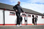 28 April 2024; Donegal manager Jim McGuinness before the Ulster GAA Football Senior Championship semi-final match between Donegal and Tyrone at Celtic Park in Derry. Photo by Stephen McCarthy/Sportsfile