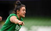 28 April 2024; Aimee Clarke of Railway Union before the Energia All-Ireland League Women's Division 1 final match between UL Bohemian and Railway Union at the Aviva Stadium in Dublin. Photo by Seb Daly/Sportsfile