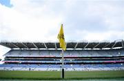 28 April 2024; A general view of a corner flag before the Leinster GAA Football Senior Championship semi-final match between Kildare and Louth at Croke Park in Dublin. Photo by Shauna Clinton/Sportsfile