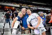 27 April 2024; Liam Turner of Leinster with Niki and Kevin McErlean after the United Rugby Championship match between DHL Stormers and Leinster at the DHL Stadium in Cape Town, South Africa. Photo by Harry Murphy/Sportsfile