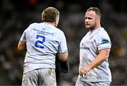 27 April 2024; Ed Byrne, right, and John McKee of Leinster during the United Rugby Championship match between DHL Stormers and Leinster at the DHL Stadium in Cape Town, South Africa. Photo by Harry Murphy/Sportsfile