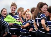 28 April 2024; Ciara Roche of Wexford RFC celebrates after her side's victory in the Leinster Girls U18 semi-final match between Athy RFC and Wexford RFC at Athy RFC in Kildare. Photo by Michael P Ryan/Sportsfile
