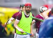28 April 2024; Jonathan Glynn of Galway during the warm up before the Leinster GAA Hurling Senior Championship Round 2 match between Galway and Kilkenny at Pearse Stadium in Galway. Photo by John Sheridan/Sportsfile