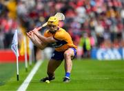 28 April 2024; Mark Rodgers of Clare scores a point from a sideline cut, in the sixth minute, of the Munster GAA Hurling Senior Championship Round 2 match between Cork and Clare at SuperValu Páirc Ui Chaoimh in Cork. Photo by Ray McManus/Sportsfile