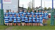 28 April 2024; The Athy RFC squad before the Leinster Girls U18 semi-final match between Athy RFC and Wexford RFC at Athy RFC in Kildare. Photo by Michael P Ryan/Sportsfile