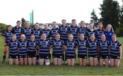 28 April 2024; The Wexford RFC squad before the Leinster Girls U18 semi-final match between Athy RFC and Wexford RFC at Athy RFC in Kildare. Photo by Michael P Ryan/Sportsfile