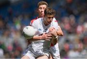 28 April 2024; Anthony Williams of Louth tackles Darragh Kirwan of Kildare during the Leinster GAA Football Senior Championship semi-final match between Kildare and Louth at Croke Park in Dublin. Photo by Shauna Clinton/Sportsfile