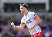 28 April 2024; Michael McKernan of Tyrone celebrates a point, in extra-time, during the Ulster GAA Football Senior Championship semi-final match between Donegal and Tyrone at Celtic Park in Derry. Photo by Stephen McCarthy/Sportsfile