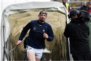 28 April 2024; Limerick captain Declan Hannon leads his side out before the Munster GAA Hurling Senior Championship Round 2 match between Limerick and Tipperary at TUS Gaelic Grounds in Limerick. Photo by Tom Beary/Sportsfile