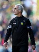 28 April 2024; Donegal manager Jim McGuinness during the Ulster GAA Football Senior Championship semi-final match between Donegal and Tyrone at Celtic Park in Derry. Photo by Stephen McCarthy/Sportsfile