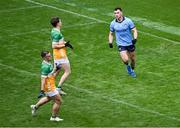 28 April 2024; Colm Basquel of Dublin after scoring his side's third goal during the Leinster GAA Football Senior Championship semi-final match between Dublin and Offaly at Croke Park in Dublin. Photo by Piaras Ó Mídheach/Sportsfile