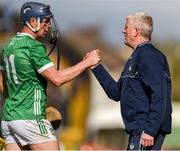 28 April 2024; David Reidy of Limerick and Limerick manager John Kiely during the Munster GAA Hurling Senior Championship Round 2 match between Limerick and Tipperary at TUS Gaelic Grounds in Limerick. Photo by Tom Beary/Sportsfile