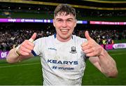 28 April 2024; Daniel Hurley of Cork Constitution celebrates after his side's victory in the Energia All-Ireland League Men's Division 1A final match between Terenure College and Cork Constitution at the Aviva Stadium in Dublin. Photo by Seb Daly/Sportsfile