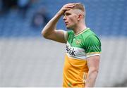 28 April 2024; David Dempsey of Offaly after his side's defeat in the Leinster GAA Football Senior Championship semi-final match between Dublin and Offaly at Croke Park in Dublin. Photo by Shauna Clinton/Sportsfile
