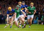 28 April 2024; Mark Kehoe of Tipperary is tackled by William O'Donoghue of Limerick during the Munster GAA Hurling Senior Championship Round 2 match between Limerick and Tipperary at TUS Gaelic Grounds in Limerick. Photo by Tom Beary/Sportsfile