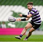 28 April 2024; Alan Bennie of Terenure College during the Energia All-Ireland League Men's Division 1A final match between Terenure College and Cork Constitution at the Aviva Stadium in Dublin. Photo by Seb Daly/Sportsfile