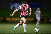 5 April 2024; Cameron McJannet of Derry City during the SSE Airtricity Men's Premier Division match between Derry City and Dundalk at The Ryan McBride Brandywell Stadium in Derry. Photo by Ramsey Cardy/Sportsfile