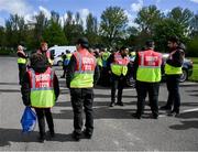28 April 2024; Security staff assemble before the Munster GAA Hurling Senior Championship Round 2 match between Cork and Clare at SuperValu Páirc Ui Chaoimh in Cork. Photo by Ray McManus/Sportsfile