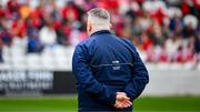 28 April 2024; Cork manager Pat Ryan before the Munster GAA Hurling Senior Championship Round 2 match between Cork and Clare at SuperValu Páirc Ui Chaoimh in Cork. Photo by Ray McManus/Sportsfile