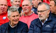 28 April 2024; Ted Owens, left, and Larry McCarthy before the Munster GAA Hurling Senior Championship Round 2 match between Cork and Clare at SuperValu Páirc Ui Chaoimh in Cork. Photo by Ray McManus/Sportsfile