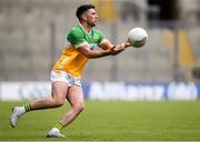 28 April 2024; Ruairí McNamee of Offaly during the Leinster GAA Football Senior Championship semi-final match between Dublin and Offaly at Croke Park in Dublin. Photo by Shauna Clinton/Sportsfile