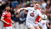 28 April 2024; Daniel Flynn of Kildare in action against Ciarán Downey of Louth during the Leinster GAA Football Senior Championship semi-final match between Kildare and Louth at Croke Park in Dublin. Photo by Piaras Ó Mídheach/Sportsfile