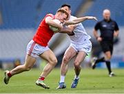 28 April 2024; Ciarán Keenan of Louth in action against Eoin Doyle of Kildare during the Leinster GAA Football Senior Championship semi-final match between Kildare and Louth at Croke Park in Dublin. Photo by Piaras Ó Mídheach/Sportsfile