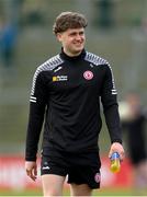 28 April 2024; Tiernan Quinn of Tyrone before the Ulster GAA Football Senior Championship semi-final match between Donegal and Tyrone at Celtic Park in Derry. Photo by Stephen McCarthy/Sportsfile